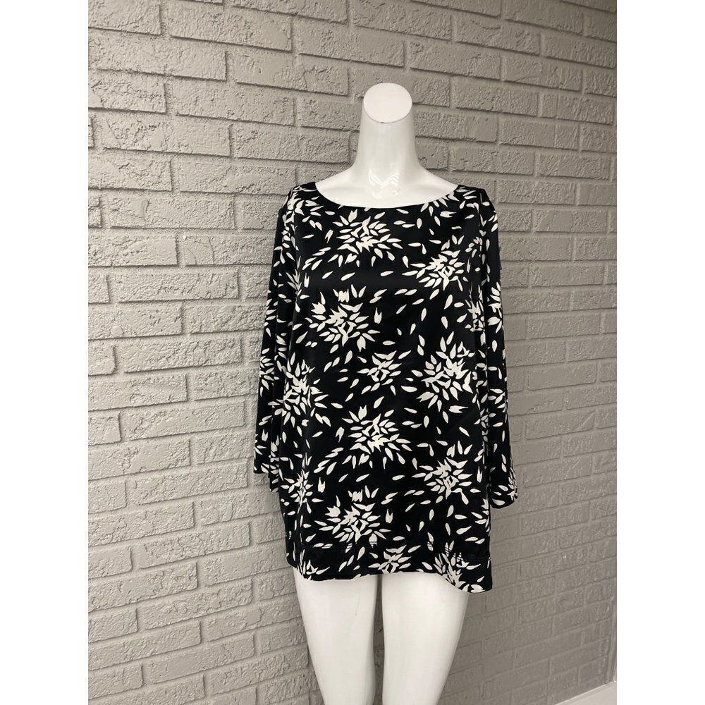 Merona Satin Floral Blouse Size XXL